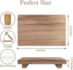 zoocatia Small Wood Tray Pedestal Stand Farmhouse Bathroom Decor Decorative Wooden Riser Kitchen Soap Dish Holder for Vanity,