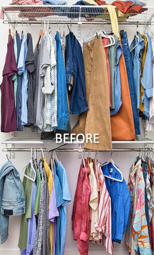 Roomedys® Spacing Tape for Hangers, Hanger Spacer, Clothes Divider, Closet Organizer, Perfectly Spaces Hangers & Clothing for