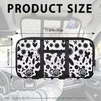 Floral Zippered Tactical Car Sun Visor Organizer with Adjustable Straps and Pockets Glasses Pouch with Storage Compartments and Card Holder Easy Installation Universal Fit for Most Cars SUV