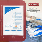 MEIQIHOME Vacuum Storage Bags, Space Saver Sealer Bags,Vacuum seal bags for clothing, Pillows, Comforters, Blankets, Bedding,