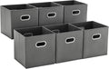 MAX Houser Fabric Storage Bins Cubes Baskets Containers with Dual Plastic Handles for Home Closet Bedroom Drawers Organizers 