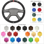MEWANT Hand-Stitched Steering Wheel Cover for Chevy Silverado 1500 2500 3500 2003-2006 Trailblazer 2002-2009 Custom Wrap