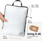 Large Compression Packing Cubes for Travel-Packing Cube Luggage Organizers 4 Piece Set for Checked Luggage-Ultralight, Expand