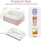 Large Storage Baskets- 15.7x11.8x8.26 inch Storage Bins for Shelves and Closet Organizing, Foldable Fabric Bin for Home Organ