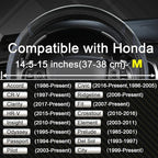 West Llama Customized Auto Car Steering Wheel Cover for Honda Accord CR-V HR-V Pilot Civic(Diamond Quilted -Black+Blue-Standa