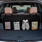 Car Trunk Organizer, Large Capacity Backseat Hanging Storage Bag with 4 Pockets, Waterproof Foldable Car Interior