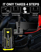 Car Jumper Starter 4000A Battery Jump Starter Portable (Engine Up to 7.0L Gas / 5.5L Diesel) 12V Car Battery Charger LED