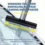 Mini Multi-Function Car Windshield Ice Scraper Set with Built-in Aluminum Alloy Tire Cleaning Hook,and Double-Sided Brush Head—Ideal for Christmas Car/SUV Water and Ice Removal (Gray)