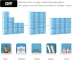 AWTATOS Cube Storage Organizer Protable Closet Organizers and Storage for Kids DIY Stackable 12 Cube Storage Shelves Clothes 