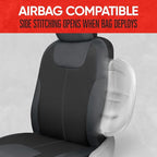 Motor Trend Gray Waterproof Seat Covers for Front Seats – Premium Neoprene, Car Seat Protectors with Removable Headrest, Inte