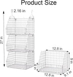 PUPPYCUTE Hanging Closet Organizer and Storage, Clothes Hanging Shelves Wire Baskets for Clothing Sweaters Purse Handbags Sho