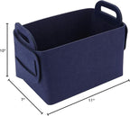 Minoisome Storage Basket Felt Storage Bin Collapsible& Convenient Box Organizer with Carry Handles for Office Bedroom Closet 
