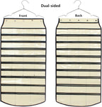 BB Brotrade Hanging Jewelry Organizer,Accessories Organizer,74 Pocket Organizer for Holding Jewelries (Beige-74 Pocket)