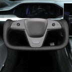 MEWANT Hand Stitched Tesla Model S Yoke Steering Wheel Cover Wrap for Tesla Model S 2021-2023 / Model X 2021-2023 Tesla Yoke Steering Wheel Accessories(3D Style)