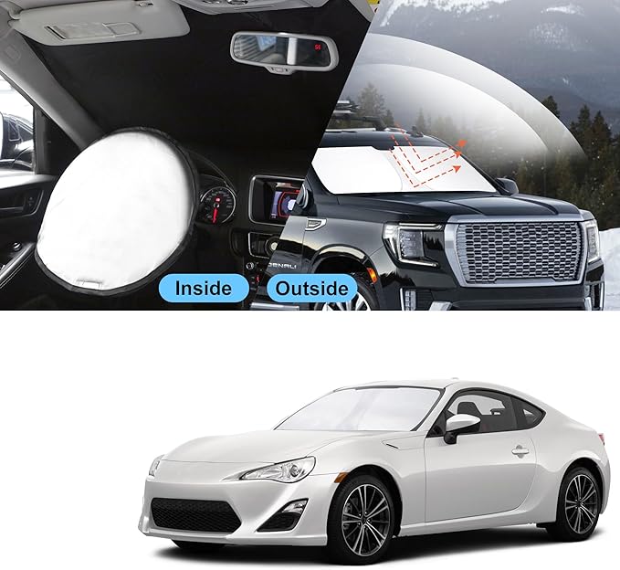 TINGLU Sun Shade for GMC Yukon XL/Chevrolet Suburban 2021-2024 2025 Accessories Windshield Sun Shade Window Shade UV Rays Protection Sun Visor Cover with Steering Wheel Sunshade Storage Bag