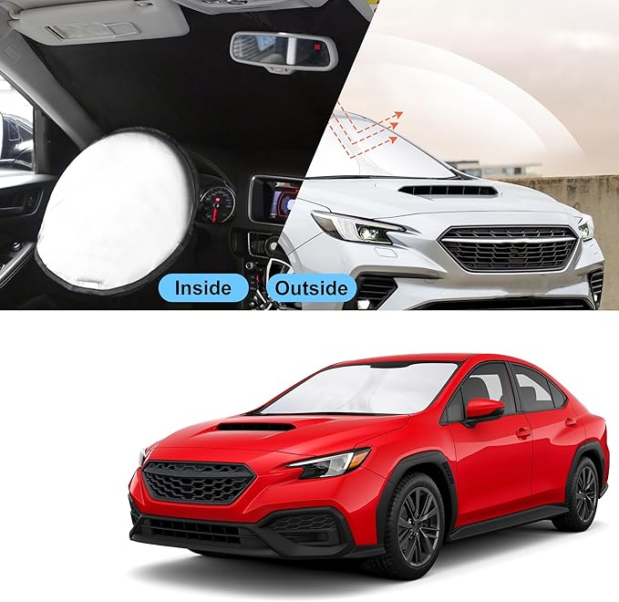 TINGLU Sun Shade for Subaru Impreza WRX Sedan Impreza WRX Hatchback WRX STI 2017-2023 Accessories Windshield Sun Shade Window Shade UV Rays Protection Sun Visor Cover