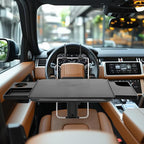 2 in 1 Steering Wheel Tray Back Seat Headrest Tray w Phone Holder, Car Steering Wheel Desk for Car Laptop Mount, Car Food Tray Table for Eating Drink and Writing Laptop Work, Travel Car Accessories