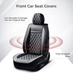 Huidasource Seat Cover 5 Layers, Car Seat Covers Full Set Faux Leather, Seat Covers for SUV, Side Open Design Airbag Pops Out