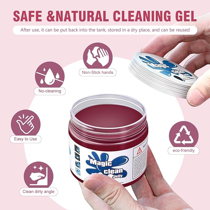DNA Motoring 5 Pack Car Cleaning Gels Auto Detailing Tools Cleaning Putty Car Interior Cleaner, Car Jelly Cleaner, Keyboard C