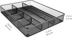 Amazon Basics Mesh Drawer Organizer, Black | Pack of 4
