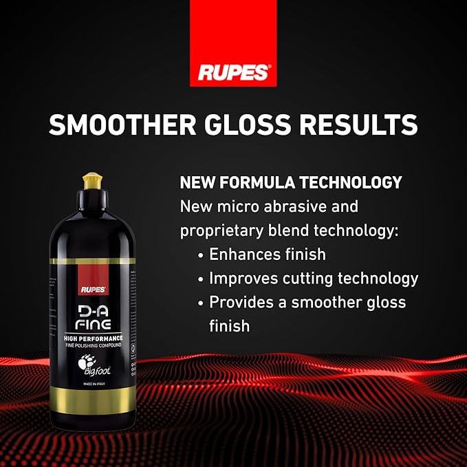 RUPES 9.DAFINE Pack of 12 1000 ml Yellow D-A Fine High Performance Polishing Compounds for Car Detailing & Removing Scratches | Micro-Abrasive Technology | Reduces Oxidation | Removes Fine Defects