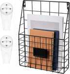 1 Pc Storage Racks, Metal Wire Wall Mounted Magazine Holder, Wall Hanging Organizer holder for Mail Files, Newspapers, Magazi
