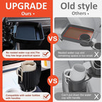 Car Large Cup Holder Expander, 4-in-1 Cupholder Extender with Phone Holder & Swivel and Detachable Snack Food Tray Table for 