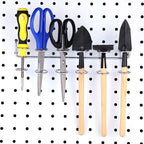 Ripeng 4 Pieces Pegboard Screwdriver Holders Peg Board Organizer Accessories Multi Ring Tool Holders Six Tool Organizer Racks
