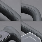 MEWANT Hand Stitched Tesla Model S Yoke Steering Wheel Cover Wrap for Tesla Model S 2021-2023 / Model X 2021-2023 Tesla Yoke Steering Wheel Accessories(3D Style)