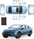 Sun Shades for Toyota Camry 2018-2024 Windshield Sunshade Accessories Full Window Shades for Camry Front Rear Side Window Covers Fixed with Inserts Sun Visor Blocker Privacy Car Keep Car Cool 6 PCS