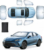 Sun Shades for Toyota Camry 2018-2024 Windshield Sunshade Accessories Full Window Shades for Camry Front Rear Side Window Covers Fixed with Inserts Sun Visor Blocker Privacy Car Keep Car Cool 6 PCS
