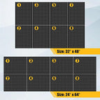 PBHEPJ 8 Pcs Metal Pegboard Panels, Heavy Duty Peg Boards for Garage and Garden Tool Storage, Includes Drywall Anchors and Sc