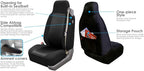 FH Group Car Seat Cover Rear Set Striking Striped Car Seat Covers with Rear Split Bench, Universal Fit Interior Accessories f