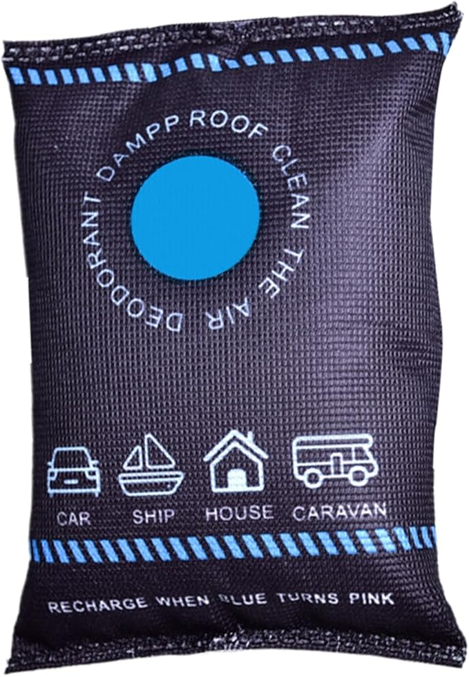 Auto Dampness Eliminator - Regenerable Silicone Granule Bag, Condensation Reducer, Spill Resistant Case | Interior Glass