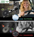 for Mag-Safe Car Mount Charger Dash Vent Windshield Wireless Car Charger with LED Light, Strong Magnetic Phone Holder for Car for iPhone 17 16 15 14 13 12 Series(Cyan)