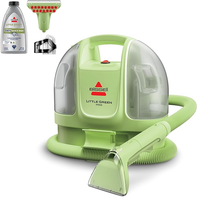 BISSELL Little Green Mini Portable Carpet and Upholstery Deep Cleaner, Car/Auto Detailer, with HydroRinse Self-Cleaning Tool 