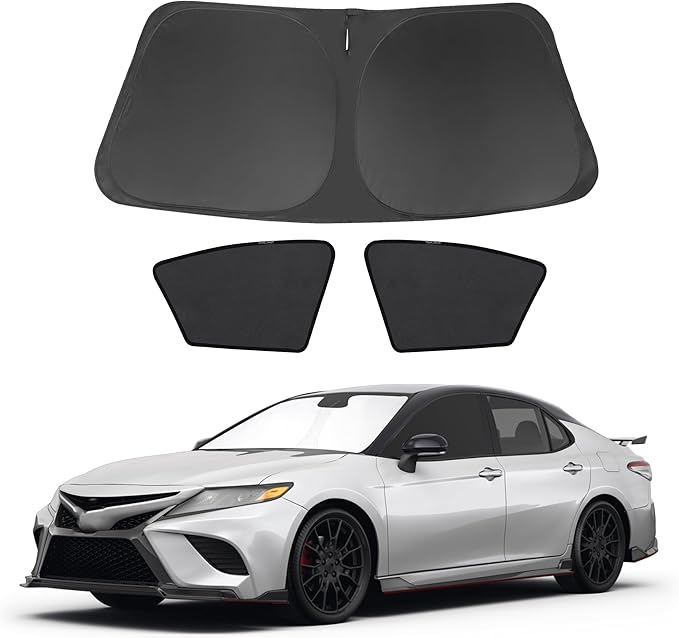 3PCS Car Window Shades Front Windshield Sun Shade Foldable Window Shade Custom Fit for 2018-2022 Honda Accord Accessories Car Shades for Front Windows Anti-UV Rays Block Heat