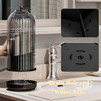 Toothbrush Holders with Cover, Drainage Rotating Electric Toothbrush Organizer, 3 Slots Tooth Brush Holder for Bathroom Count