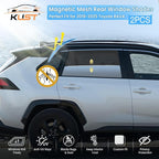 KUST Car Window Shades for 2019-2025 Toyota RAV4 Accessories, Breathable Mesh Magnetic Window Covers, Rear Back Side Window Sun Shades UV Block Privacy Protection for Baby Camping Napping 2PCS