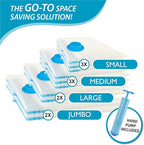 Cozy Essential Vacuum Storage Bags, 80% Compression Vacuum Seal Space Saver Plastic Packaging Bags for Clothes, Blankets, Pil