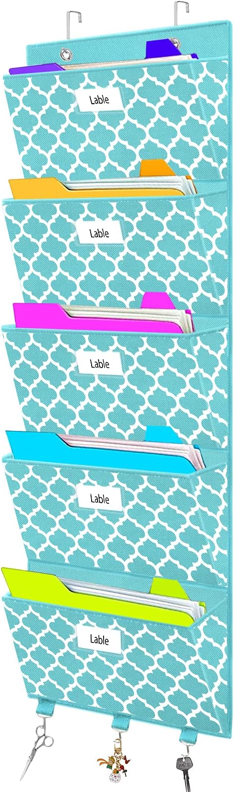 Over the Door File Organizer, Hanging File Folders, Wall Organizers and Storage for Mail, Magazine, Notebooks, Planners, Offi