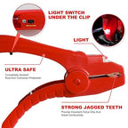 Heavy Duty Jumper Cables,6 Gauge 16 Feet Booster Battery Cable,Automotive Wires with LED Light,Alligator Clips,Carrying Bag,Safety Gloves and Iron Brush for Cars Truck