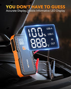 OXILAM Jump Starter 6000A for All Gas/12L Diesel, Car Battery Jumper Starter Portable, 12V Lithium Jump Box with Jumper