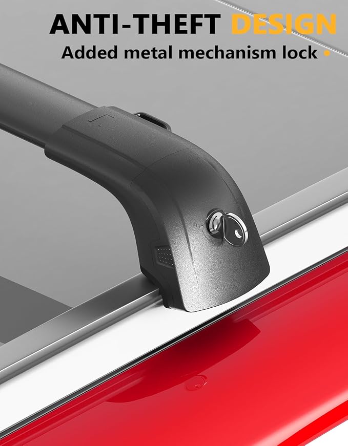 Tuyoung Roof Rack Cross Bars Compatible with Volkswagen VW Atlas Cross Sport 2020-2026, 220lbs Lockable Heavy Duty Anti-Theft Aluminum Rails Crossbars Cargo Carrier Bag