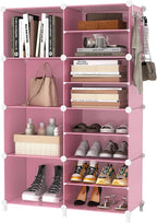 AWTATOS Closet Organizer 8 Cube Storage Shelves Clothes Organizers Closet Storage Stackable Cubby Shelving for Closet Bedroom