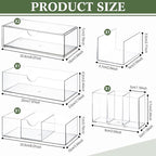 CroBlissful Medicine Cabinet Organizer 4 Tier Stackable Makeup Organizer Tray with 2 Drawers 2 Storage Box 1 Lip Gloss Holder