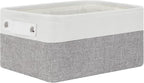 Bidtakay Small Storage Baskets for Organizing [4-Pack] Fabric Storage Bins for Baby Organizer Shelf Baskets for Nursery Stora
