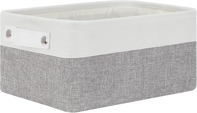 Bidtakay Small Storage Baskets for Organizing [4-Pack] Fabric Storage Bins for Baby Organizer Shelf Baskets for Nursery Stora