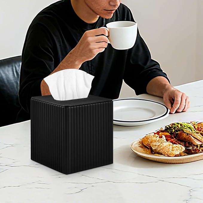 PU Leather Stackable Organizer Drawer,PU Leather Tissue Box Cover