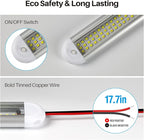 12v LED Interior Light Bar，CT CAPETRONIX 120LEDs 1500LM 8W DC 12 Volt led Strip Lights with ON/Off Switch，for Enclosed Cargo Trailer, Car RV Van Truck Lorry Camper Boat Caravan Motorhome (4Pack)